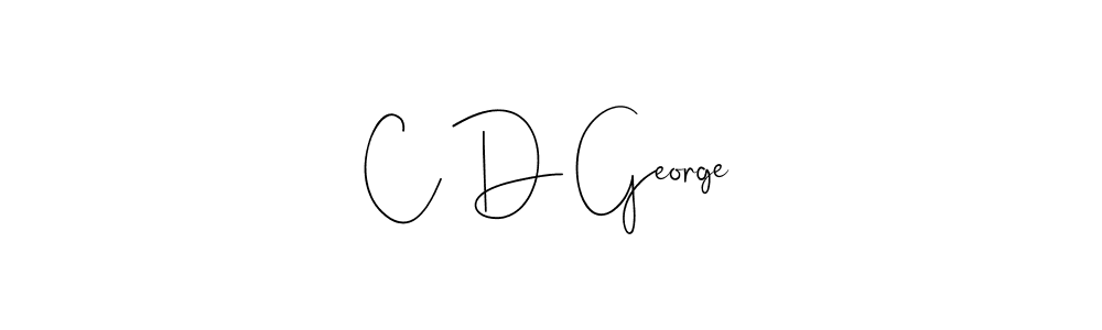 The best way (Andilay-7BmLP) to make a short signature is to pick only two or three words in your name. The name C D George include a total of six letters. For converting this name. C D George signature style 4 images and pictures png