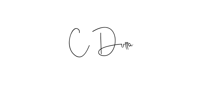 You should practise on your own different ways (Andilay-7BmLP) to write your name (C Dutta) in signature. don't let someone else do it for you. C Dutta signature style 4 images and pictures png