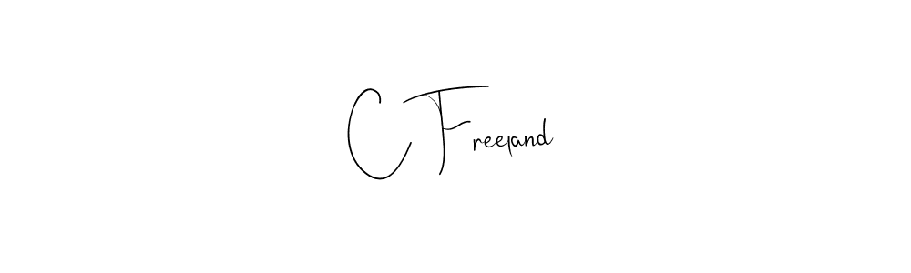 How to make C Freeland signature? Andilay-7BmLP is a professional autograph style. Create handwritten signature for C Freeland name. C Freeland signature style 4 images and pictures png