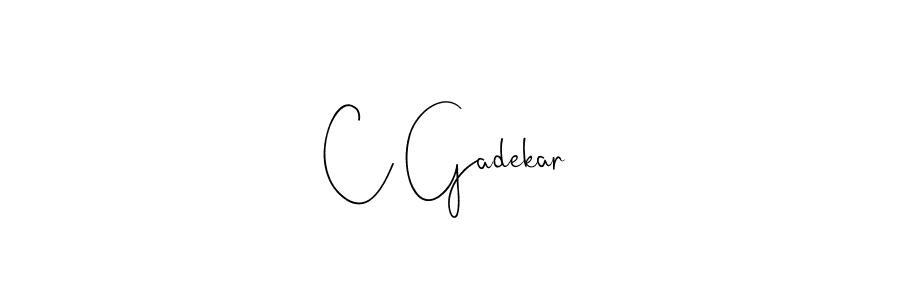 You should practise on your own different ways (Andilay-7BmLP) to write your name (C Gadekar) in signature. don't let someone else do it for you. C Gadekar signature style 4 images and pictures png