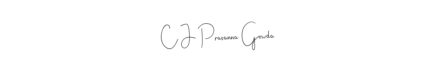 This is the best signature style for the C J Prasanna Gowda name. Also you like these signature font (Andilay-7BmLP). Mix name signature. C J Prasanna Gowda signature style 4 images and pictures png