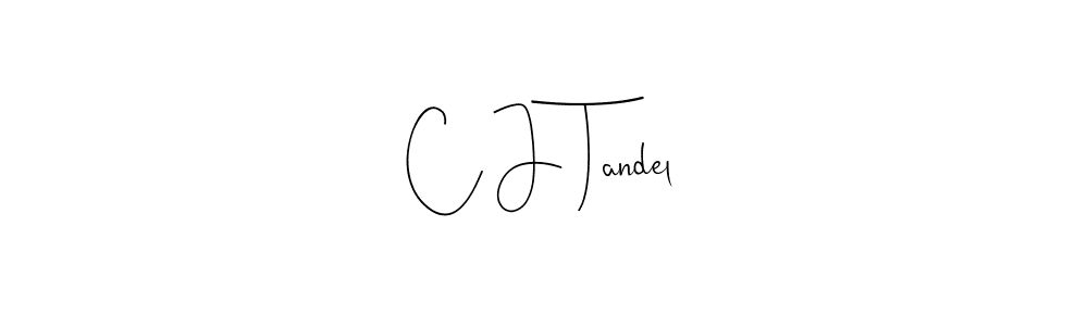 Also You can easily find your signature by using the search form. We will create C J Tandel name handwritten signature images for you free of cost using Andilay-7BmLP sign style. C J Tandel signature style 4 images and pictures png