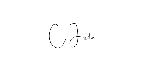 How to make C Jade name signature. Use Andilay-7BmLP style for creating short signs online. This is the latest handwritten sign. C Jade signature style 4 images and pictures png