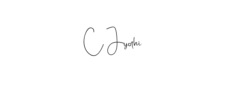 if you are searching for the best signature style for your name C Jyothi. so please give up your signature search. here we have designed multiple signature styles  using Andilay-7BmLP. C Jyothi signature style 4 images and pictures png