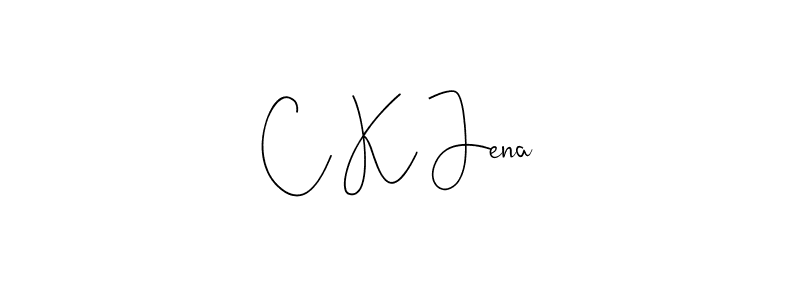 Make a beautiful signature design for name C K Jena. With this signature (Andilay-7BmLP) style, you can create a handwritten signature for free. C K Jena signature style 4 images and pictures png
