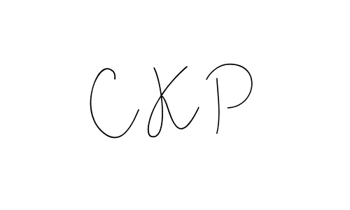 Make a beautiful signature design for name C K P. With this signature (Andilay-7BmLP) style, you can create a handwritten signature for free. C K P signature style 4 images and pictures png