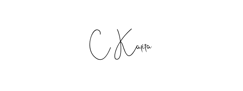 Make a beautiful signature design for name C Kalita. With this signature (Andilay-7BmLP) style, you can create a handwritten signature for free. C Kalita signature style 4 images and pictures png