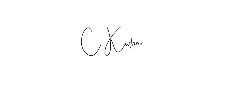 Make a beautiful signature design for name C Kathar. With this signature (Andilay-7BmLP) style, you can create a handwritten signature for free. C Kathar signature style 4 images and pictures png