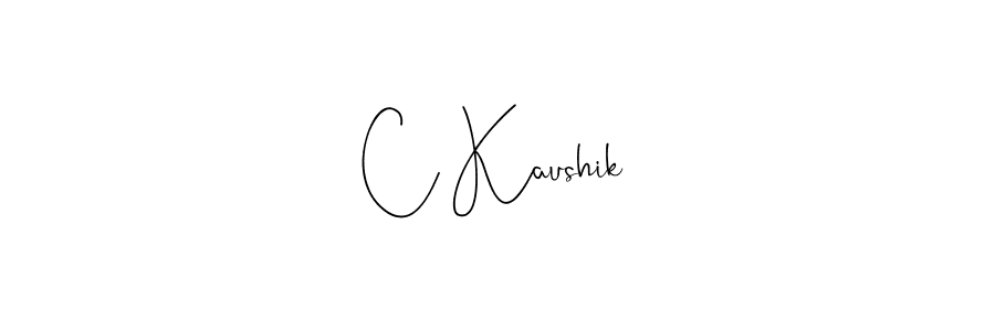 Also we have C Kaushik name is the best signature style. Create professional handwritten signature collection using Andilay-7BmLP autograph style. C Kaushik signature style 4 images and pictures png