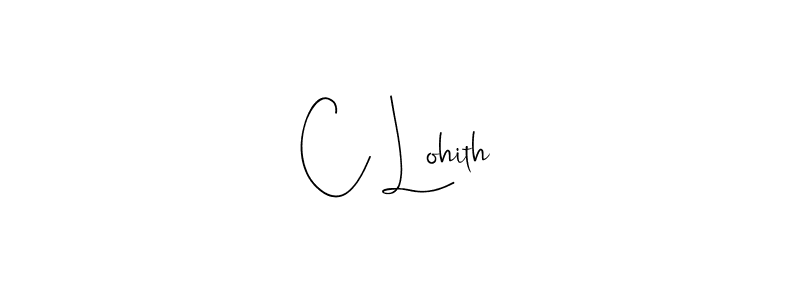 if you are searching for the best signature style for your name C Lohith. so please give up your signature search. here we have designed multiple signature styles  using Andilay-7BmLP. C Lohith signature style 4 images and pictures png