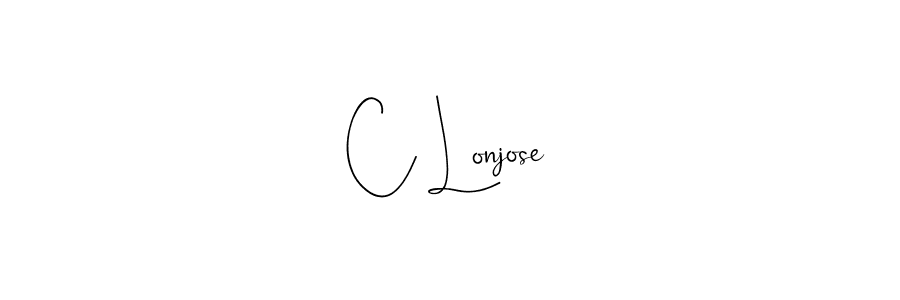 Design your own signature with our free online signature maker. With this signature software, you can create a handwritten (Andilay-7BmLP) signature for name C Lonjose. C Lonjose signature style 4 images and pictures png