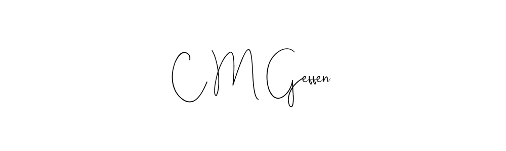This is the best signature style for the C M Geffen name. Also you like these signature font (Andilay-7BmLP). Mix name signature. C M Geffen signature style 4 images and pictures png