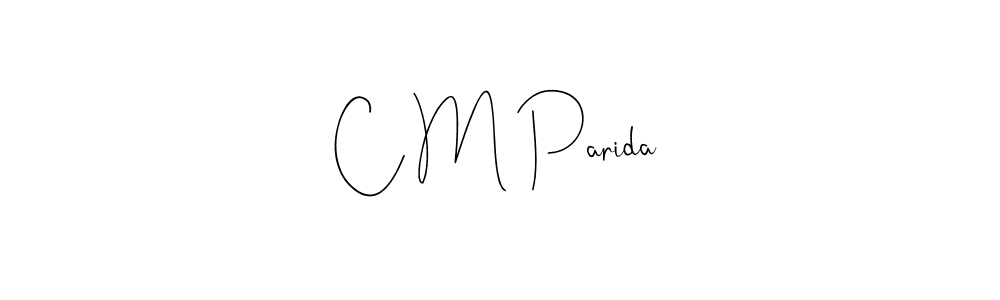 Also You can easily find your signature by using the search form. We will create C M Parida name handwritten signature images for you free of cost using Andilay-7BmLP sign style. C M Parida signature style 4 images and pictures png