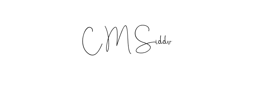 Make a beautiful signature design for name C M Siddu. Use this online signature maker to create a handwritten signature for free. C M Siddu signature style 4 images and pictures png