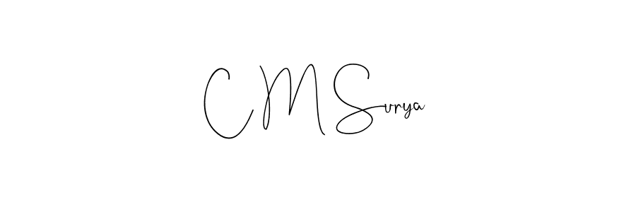 C M Surya stylish signature style. Best Handwritten Sign (Andilay-7BmLP) for my name. Handwritten Signature Collection Ideas for my name C M Surya. C M Surya signature style 4 images and pictures png