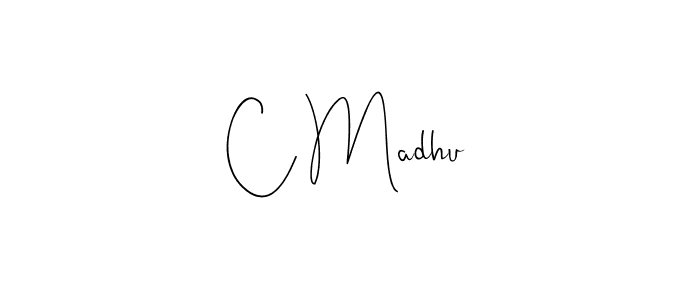 Make a beautiful signature design for name C Madhu. With this signature (Andilay-7BmLP) style, you can create a handwritten signature for free. C Madhu signature style 4 images and pictures png