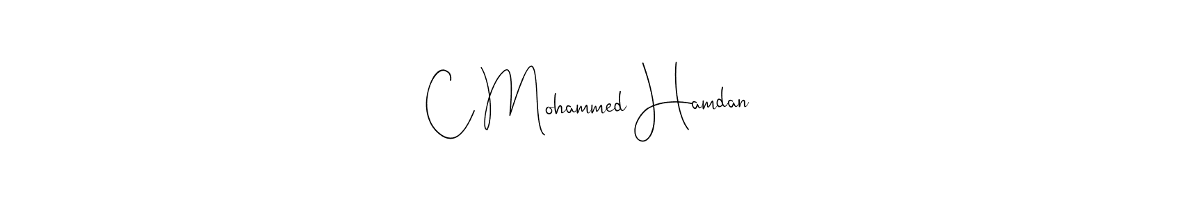 The best way (Andilay-7BmLP) to make a short signature is to pick only two or three words in your name. The name C Mohammed Hamdan include a total of six letters. For converting this name. C Mohammed Hamdan signature style 4 images and pictures png