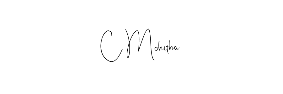 Use a signature maker to create a handwritten signature online. With this signature software, you can design (Andilay-7BmLP) your own signature for name C Mohitha. C Mohitha signature style 4 images and pictures png