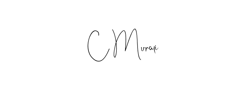 How to make C Murali name signature. Use Andilay-7BmLP style for creating short signs online. This is the latest handwritten sign. C Murali signature style 4 images and pictures png