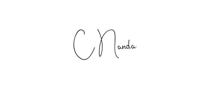 The best way (Andilay-7BmLP) to make a short signature is to pick only two or three words in your name. The name C Nanda include a total of six letters. For converting this name. C Nanda signature style 4 images and pictures png