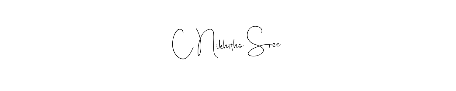 Similarly Andilay-7BmLP is the best handwritten signature design. Signature creator online .You can use it as an online autograph creator for name C Nikhitha Sree. C Nikhitha Sree signature style 4 images and pictures png