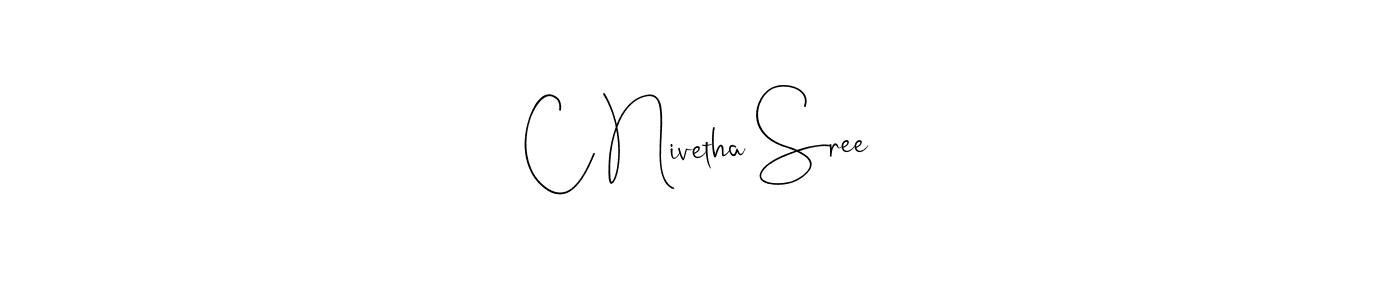 This is the best signature style for the C Nivetha Sree name. Also you like these signature font (Andilay-7BmLP). Mix name signature. C Nivetha Sree signature style 4 images and pictures png