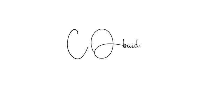 Create a beautiful signature design for name C Obaid. With this signature (Andilay-7BmLP) fonts, you can make a handwritten signature for free. C Obaid signature style 4 images and pictures png