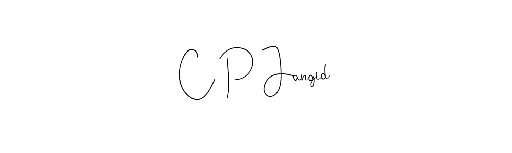 Andilay-7BmLP is a professional signature style that is perfect for those who want to add a touch of class to their signature. It is also a great choice for those who want to make their signature more unique. Get C P Jangid name to fancy signature for free. C P Jangid signature style 4 images and pictures png