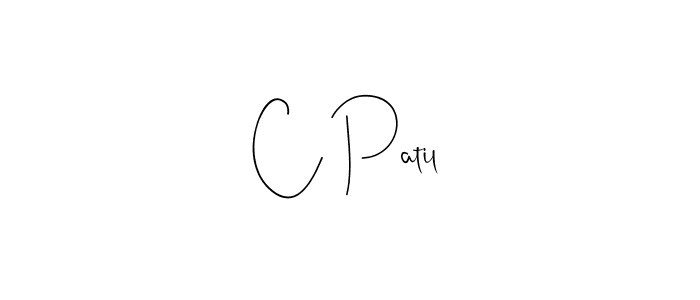 How to make C Patil name signature. Use Andilay-7BmLP style for creating short signs online. This is the latest handwritten sign. C Patil signature style 4 images and pictures png