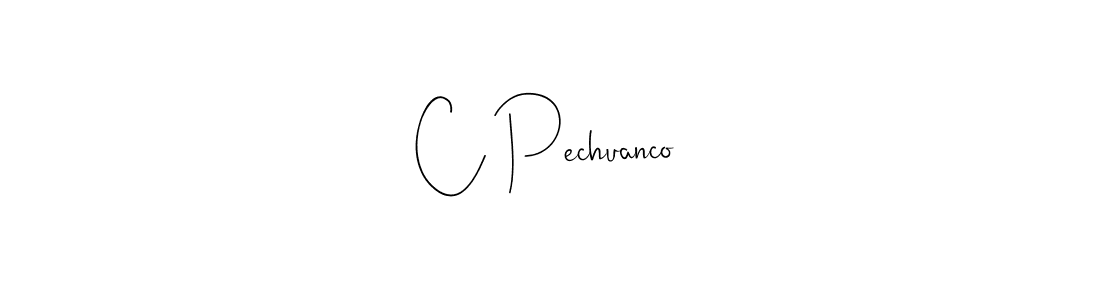 Make a beautiful signature design for name C Pechuanco. With this signature (Andilay-7BmLP) style, you can create a handwritten signature for free. C Pechuanco signature style 4 images and pictures png