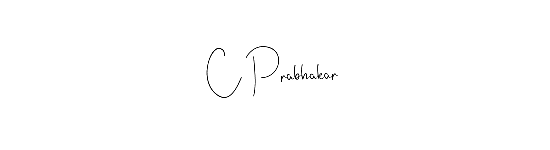 Make a beautiful signature design for name C Prabhakar. With this signature (Andilay-7BmLP) style, you can create a handwritten signature for free. C Prabhakar signature style 4 images and pictures png