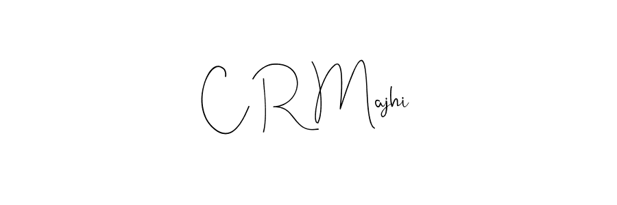 How to make C R Majhi name signature. Use Andilay-7BmLP style for creating short signs online. This is the latest handwritten sign. C R Majhi signature style 4 images and pictures png