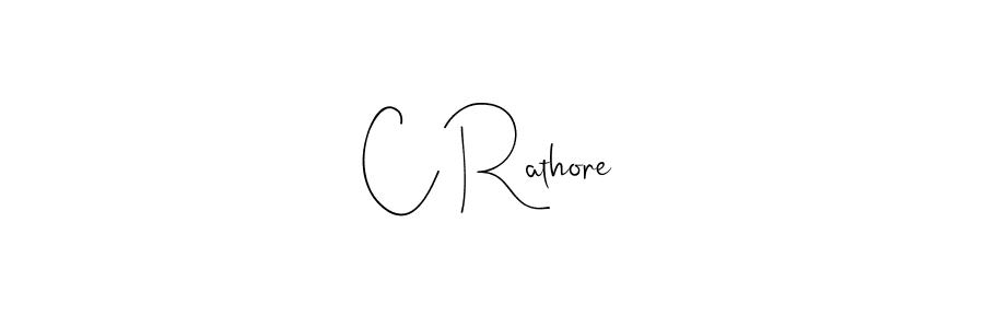 How to make C Rathore name signature. Use Andilay-7BmLP style for creating short signs online. This is the latest handwritten sign. C Rathore signature style 4 images and pictures png