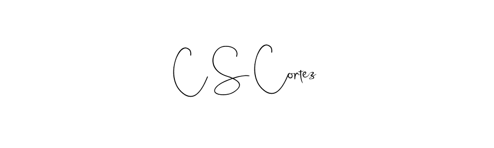 Also You can easily find your signature by using the search form. We will create C S Cortez name handwritten signature images for you free of cost using Andilay-7BmLP sign style. C S Cortez signature style 4 images and pictures png