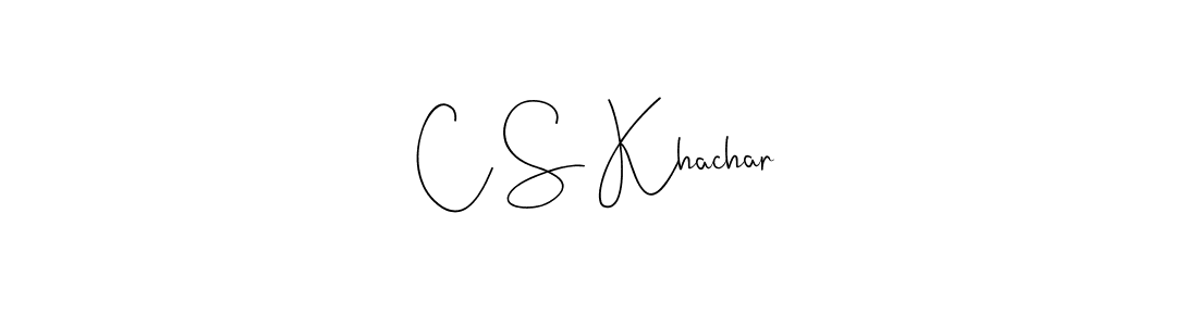 Design your own signature with our free online signature maker. With this signature software, you can create a handwritten (Andilay-7BmLP) signature for name C S Khachar. C S Khachar signature style 4 images and pictures png