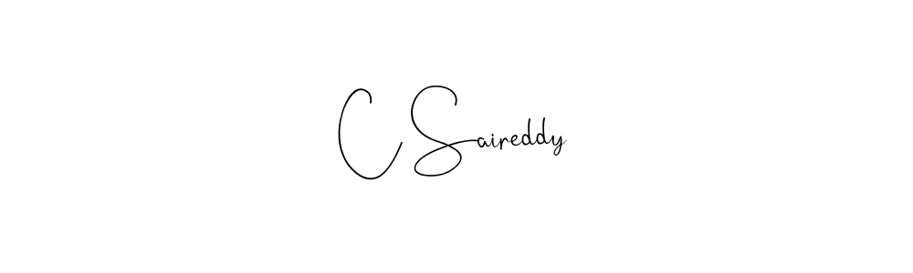 How to make C Saireddy signature? Andilay-7BmLP is a professional autograph style. Create handwritten signature for C Saireddy name. C Saireddy signature style 4 images and pictures png