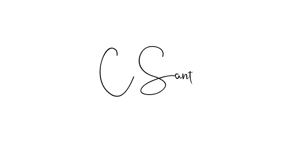 Design your own signature with our free online signature maker. With this signature software, you can create a handwritten (Andilay-7BmLP) signature for name C Sant. C Sant signature style 4 images and pictures png