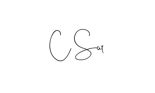 How to make C Sat name signature. Use Andilay-7BmLP style for creating short signs online. This is the latest handwritten sign. C Sat signature style 4 images and pictures png