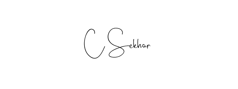 Design your own signature with our free online signature maker. With this signature software, you can create a handwritten (Andilay-7BmLP) signature for name C Sekhar. C Sekhar signature style 4 images and pictures png