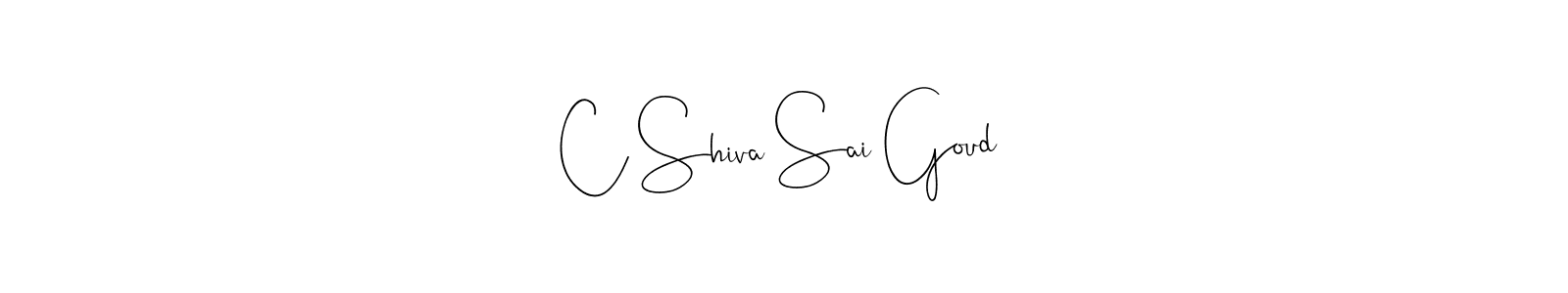 The best way (Andilay-7BmLP) to make a short signature is to pick only two or three words in your name. The name C Shiva Sai Goud include a total of six letters. For converting this name. C Shiva Sai Goud signature style 4 images and pictures png