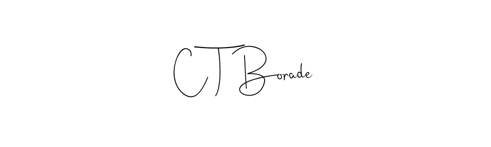 How to make C T Borade name signature. Use Andilay-7BmLP style for creating short signs online. This is the latest handwritten sign. C T Borade signature style 4 images and pictures png