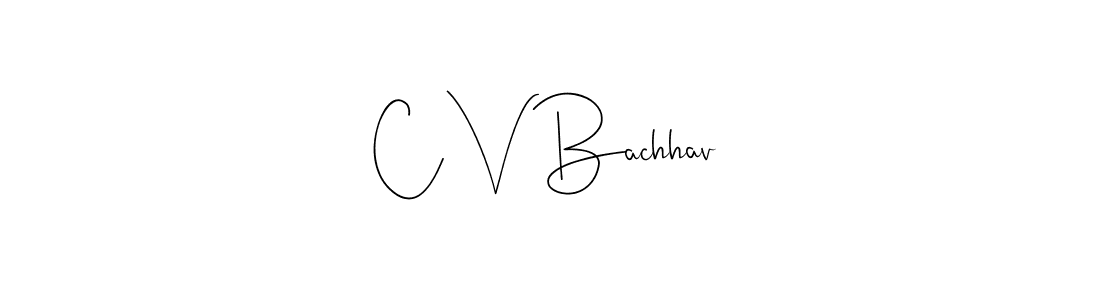 You should practise on your own different ways (Andilay-7BmLP) to write your name (C V Bachhav) in signature. don't let someone else do it for you. C V Bachhav signature style 4 images and pictures png