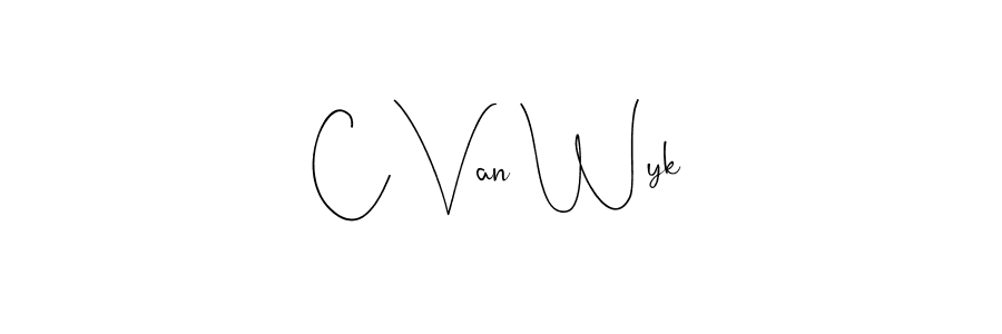 How to make C Van Wyk signature? Andilay-7BmLP is a professional autograph style. Create handwritten signature for C Van Wyk name. C Van Wyk signature style 4 images and pictures png