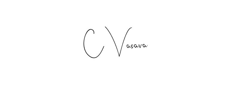 Also we have C Vasava name is the best signature style. Create professional handwritten signature collection using Andilay-7BmLP autograph style. C Vasava signature style 4 images and pictures png