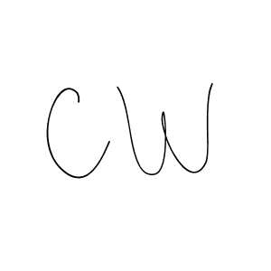You should practise on your own different ways (Andilay-7BmLP) to write your name (C W) in signature. don't let someone else do it for you. C W signature style 4 images and pictures png
