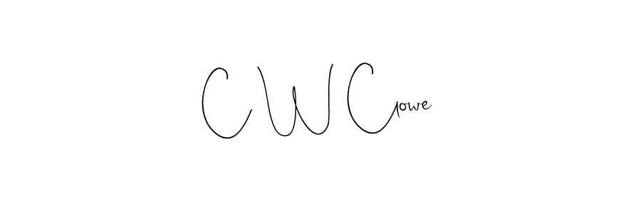 Also You can easily find your signature by using the search form. We will create C W Clowe name handwritten signature images for you free of cost using Andilay-7BmLP sign style. C W Clowe signature style 4 images and pictures png