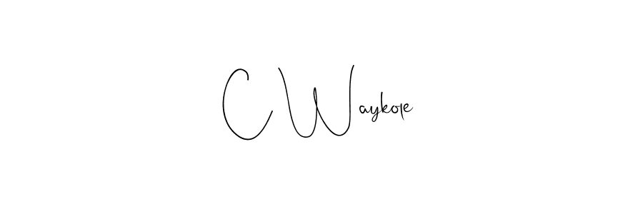 C Waykole stylish signature style. Best Handwritten Sign (Andilay-7BmLP) for my name. Handwritten Signature Collection Ideas for my name C Waykole. C Waykole signature style 4 images and pictures png