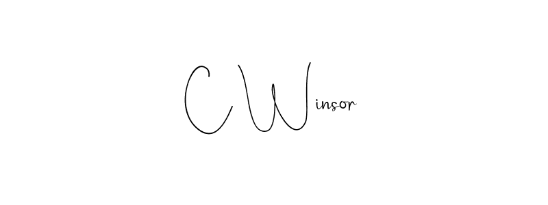 C Winsor stylish signature style. Best Handwritten Sign (Andilay-7BmLP) for my name. Handwritten Signature Collection Ideas for my name C Winsor. C Winsor signature style 4 images and pictures png