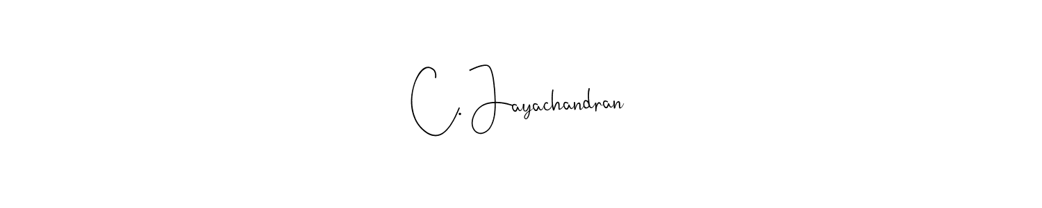 if you are searching for the best signature style for your name C. Jayachandran. so please give up your signature search. here we have designed multiple signature styles  using Andilay-7BmLP. C. Jayachandran signature style 4 images and pictures png