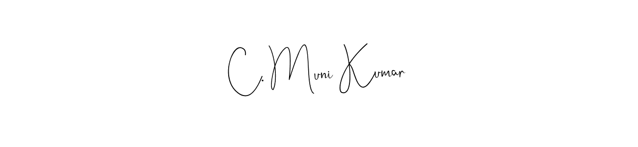 Use a signature maker to create a handwritten signature online. With this signature software, you can design (Andilay-7BmLP) your own signature for name C. Muni Kumar. C. Muni Kumar signature style 4 images and pictures png